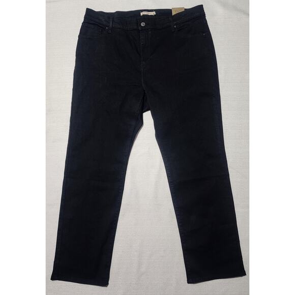 Levi's 724 high rise slim straight jeans size 38''x41'' women's black - Picture 1 of 9